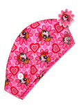 Pink Powerpuff Girl Scrub Cap + Badge Reel