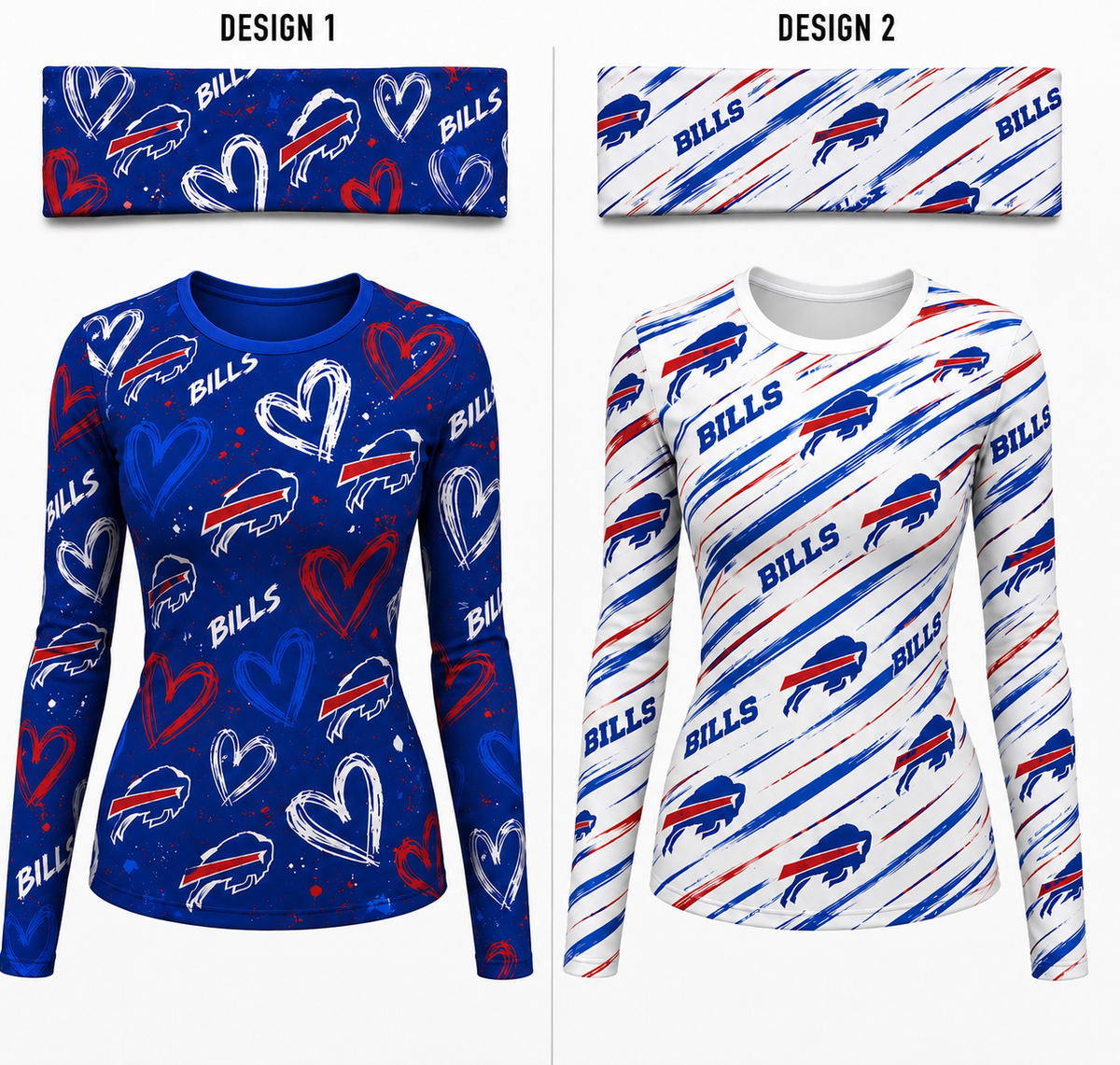BUFFALO FOOTBALL SHIRT + HEADBAND SET