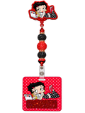 Red Cartoon Badge Reel + Badge Buddy