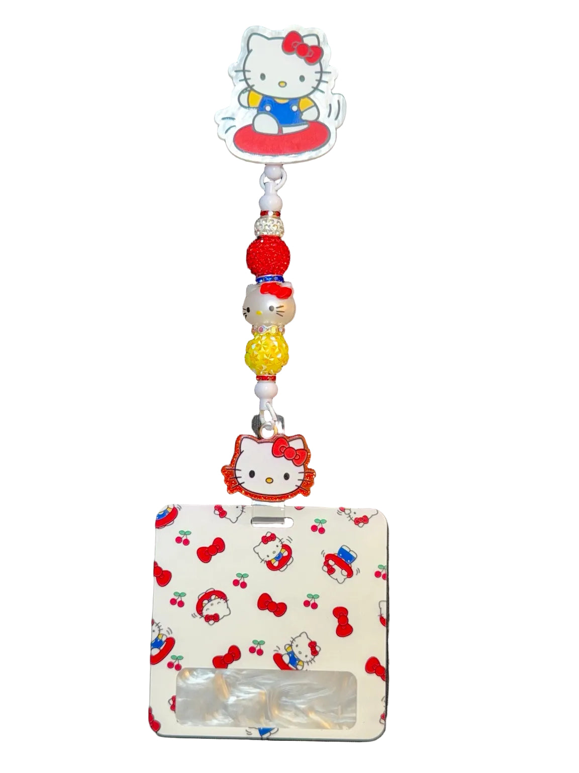 Hello Kitty Beaded Badge Reel & Badge Buddy Set