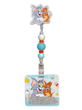 Tom & Jerry Beaded Badge Reel & Badge Buddy Set