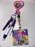 Care Bears LPN Badge Reel & Buddy Pen Set