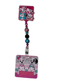 Pink Puppy Badge Reel