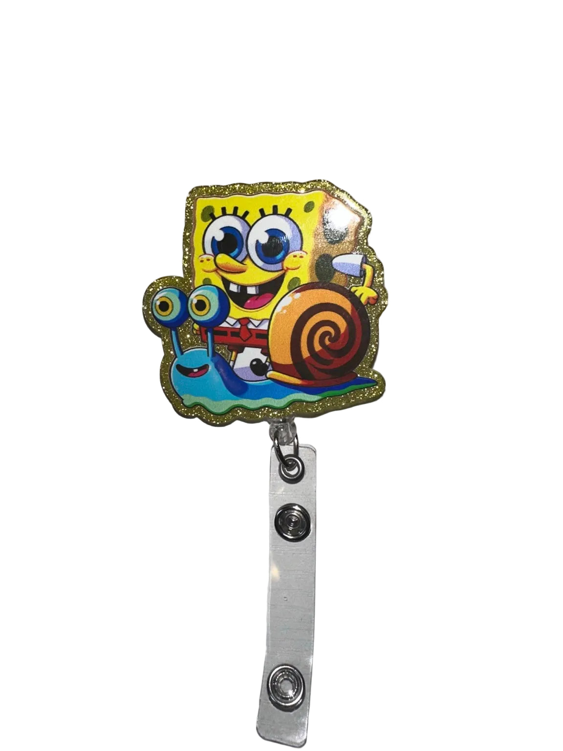 Yellow Cartoon Sponge Badge